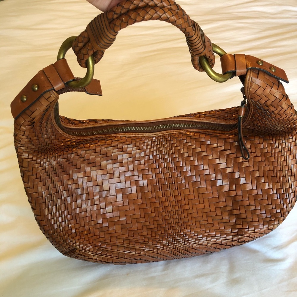 Cole Haan Leather Woven Purse
